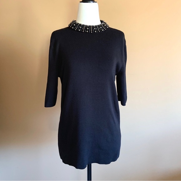 Talbots beaded neckline knit top - Picture 2 of 8